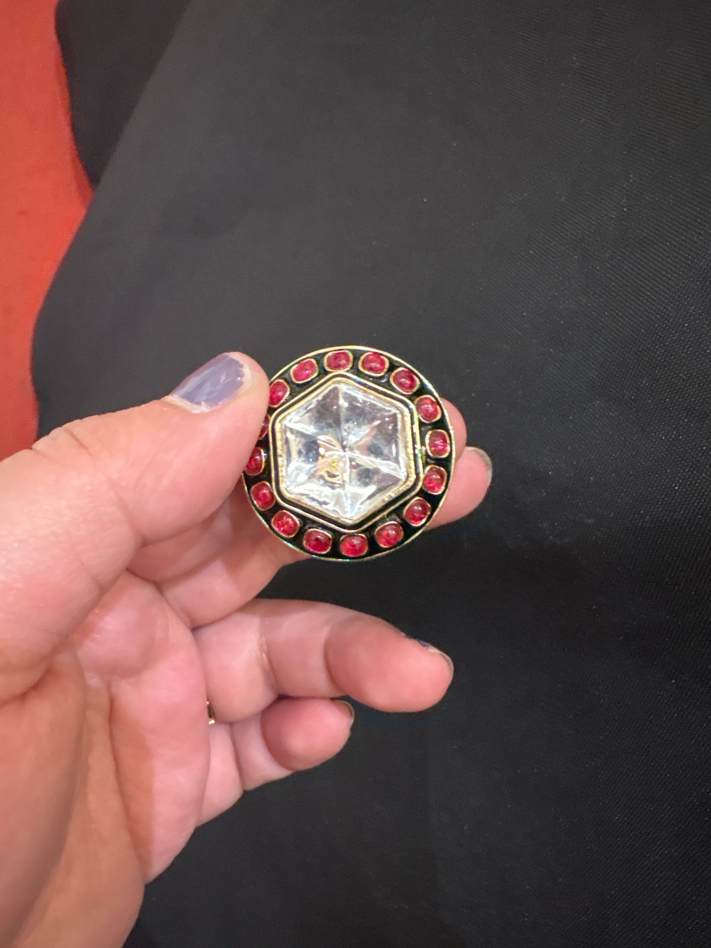 Diamond Kundan ring