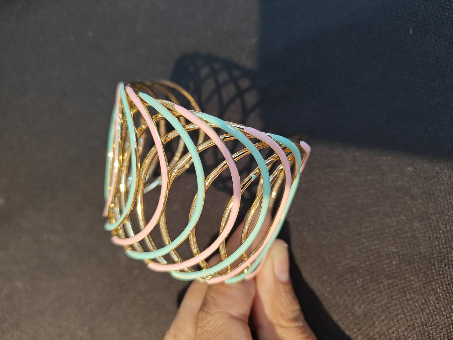 Pink and sky color bracelet