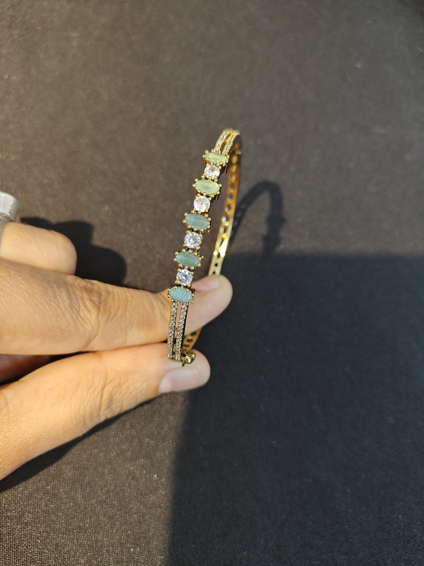 Mossionite c green Bracelet