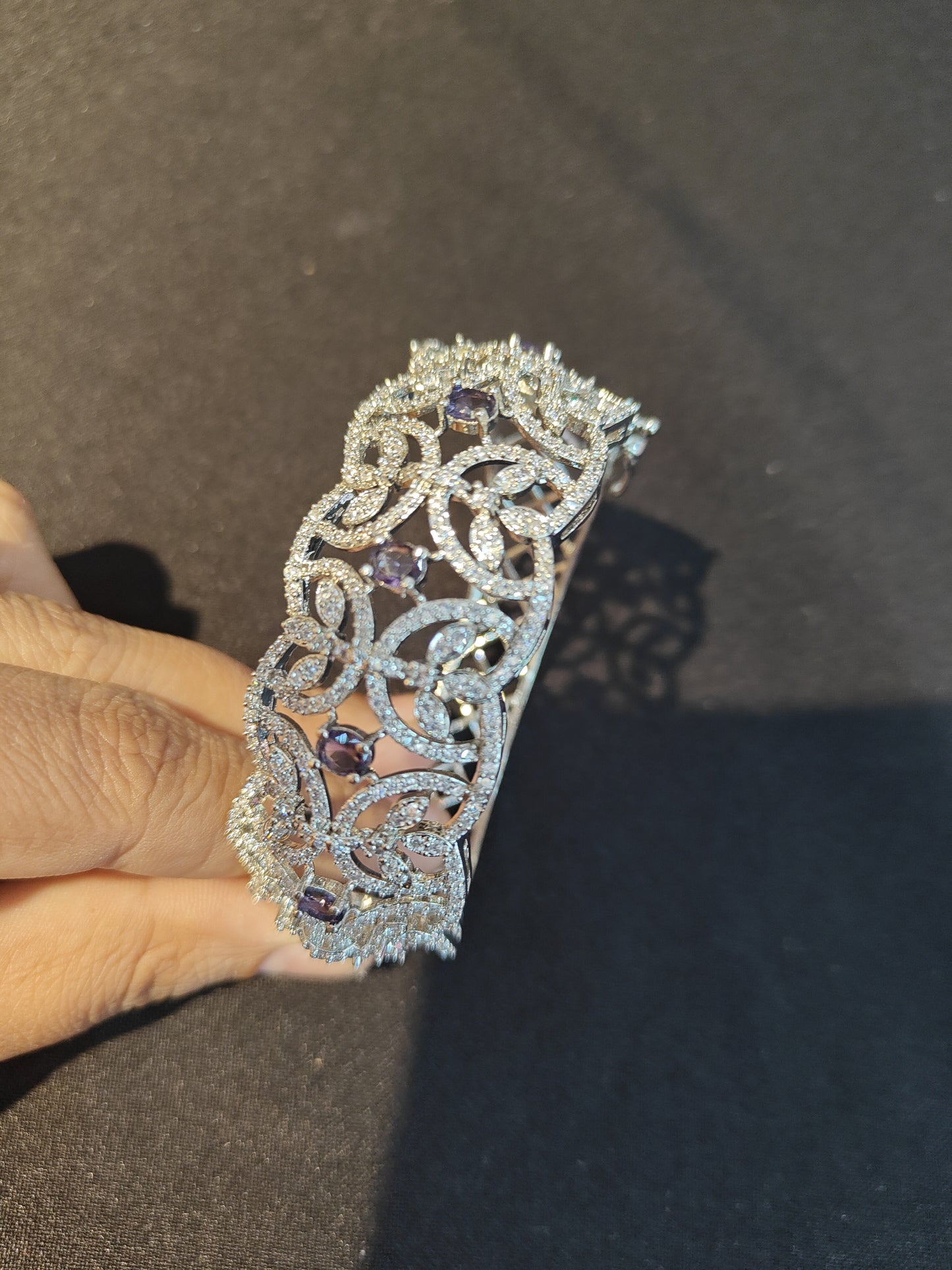 Purple stone diamond Bracelet