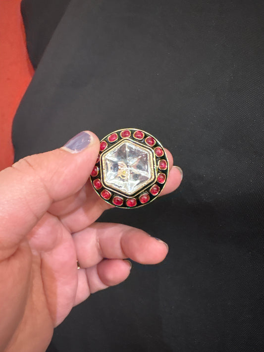 Diamond Kundan ring