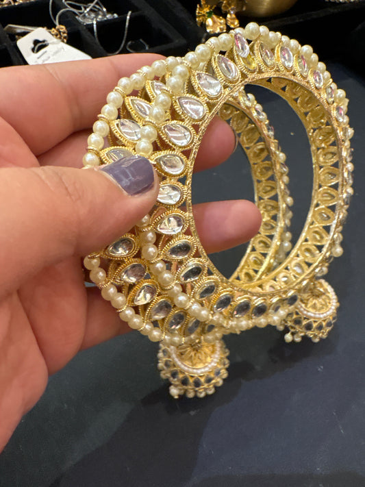 A pair of Jhumka bangles