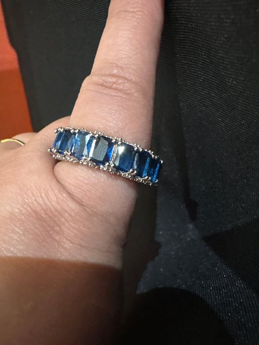 Blue diamond ring
