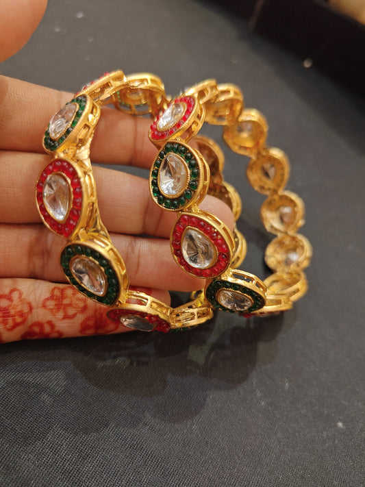 Kundan bangles