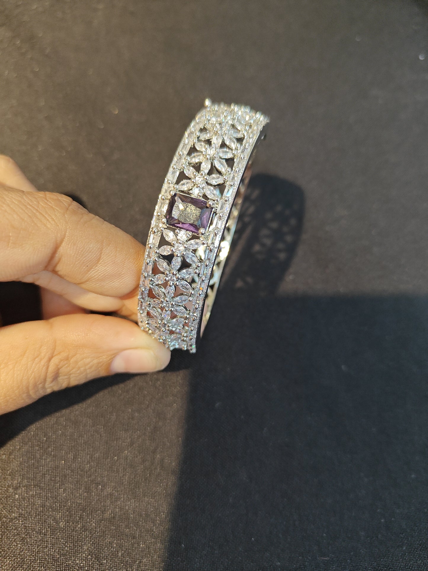Purple stone diamond Bracelet