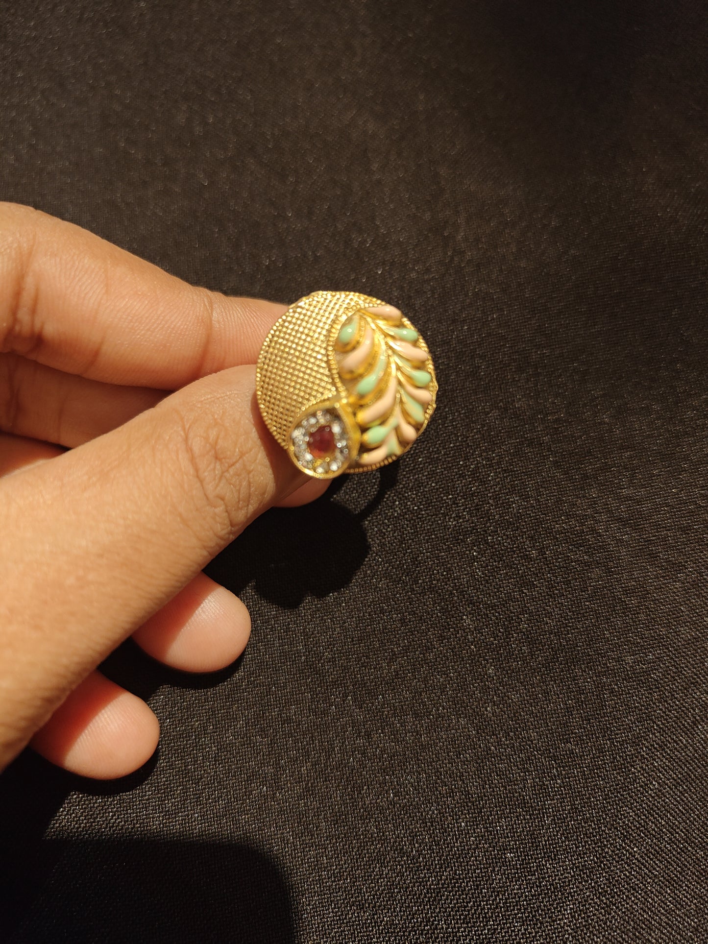 Kundan drop Ring