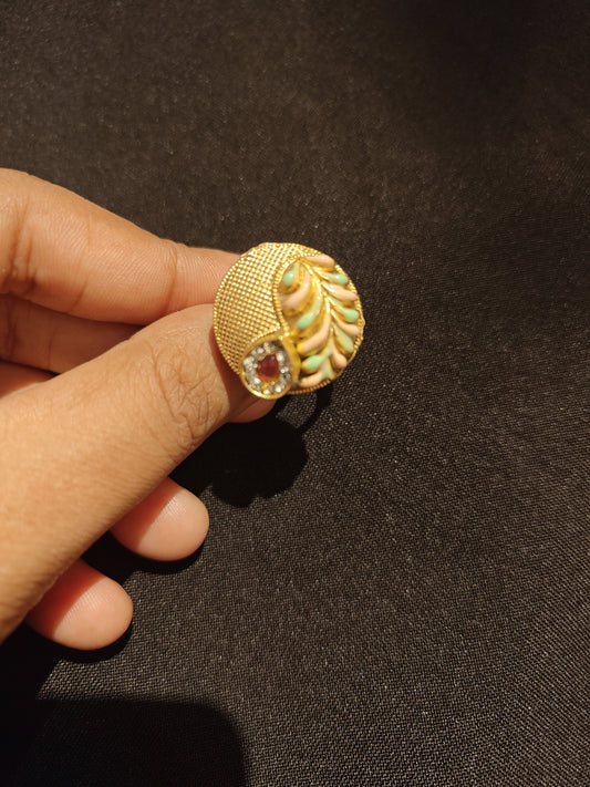 Kundan drop Ring