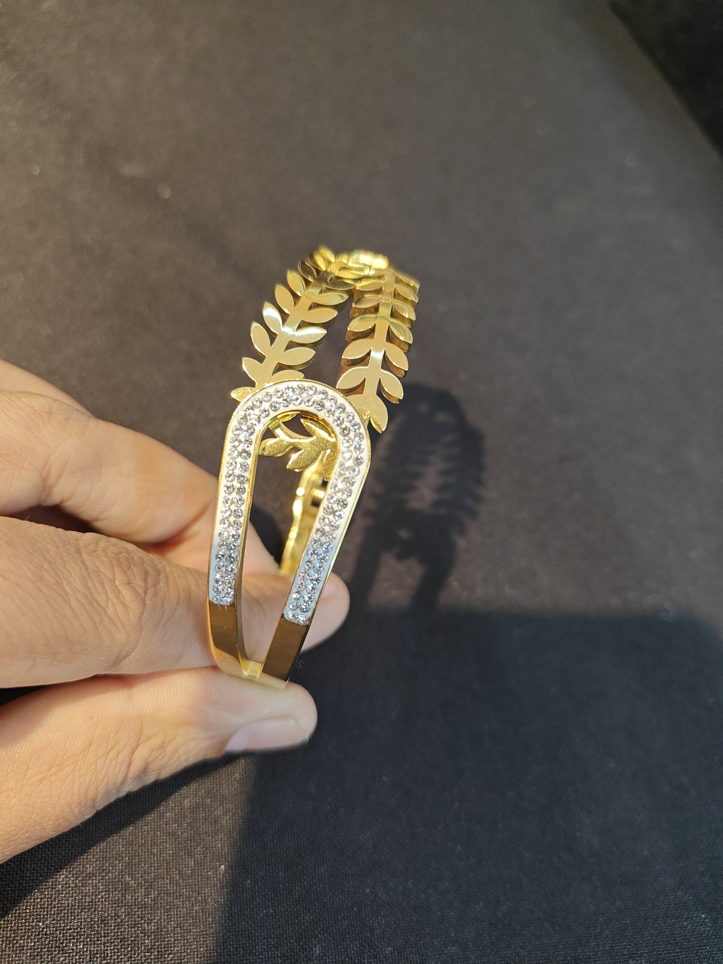 Golden with white stones Bracelet