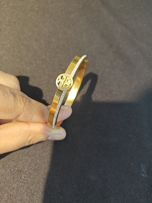 Golden with silver stones Bracelet