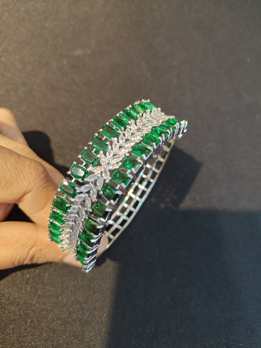 Green stones diamond Bracelet