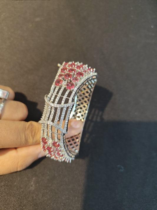 Red stones Diamonds Bracelet